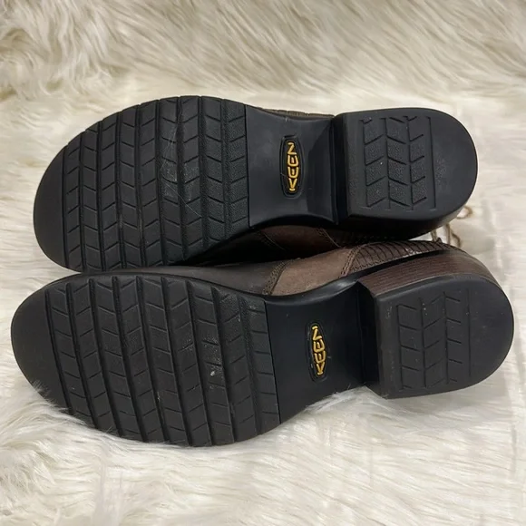 KEEN Morrison Chelsea Ankle Dress Boots Womens Brown Leather 2" Heels - Picture 5 of 9